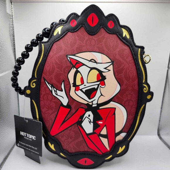 NWT Hazbin Hotel Charlie & Vaggie Double-Sided Crossbody Bag Purse New with Tags - Picture 1 of 4